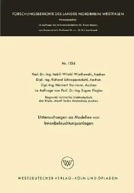 Buy Untersuchungen an Modellen Von Innenbeleuchtungsanlagen (English, Witold Wiechowski) Online at Best Price - BookBajar