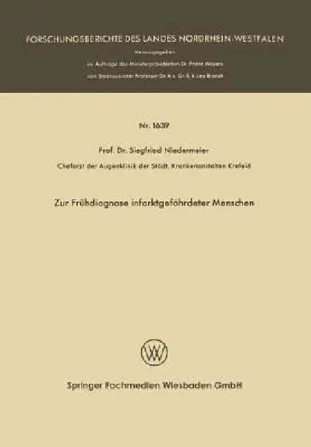 Buy Zur Frühdiagnose Infarktgefährdeter Menschen (English, Siegfried Niedermeier) Online at Best Price - BookBajar