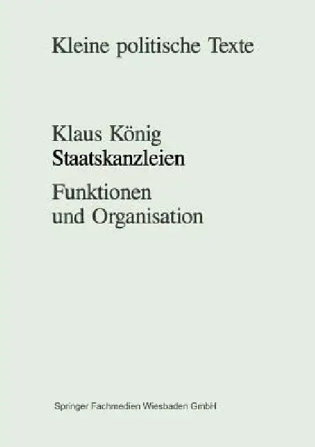 Buy Staatskanzleien (English, Klaus König) Online at Best Price - BookBajar