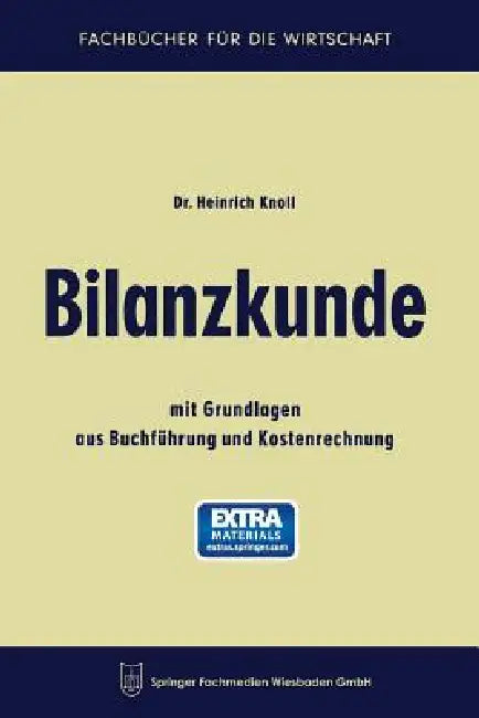 Buy Bilanzkunde (English, Heinrich Knoll) Online at Best Price - BookBajar