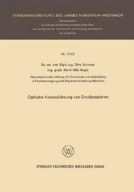 Buy Optische Kennzeichnung Von Druckpapieren (English, Otto Schwab) Online at Best Price - BookBajar