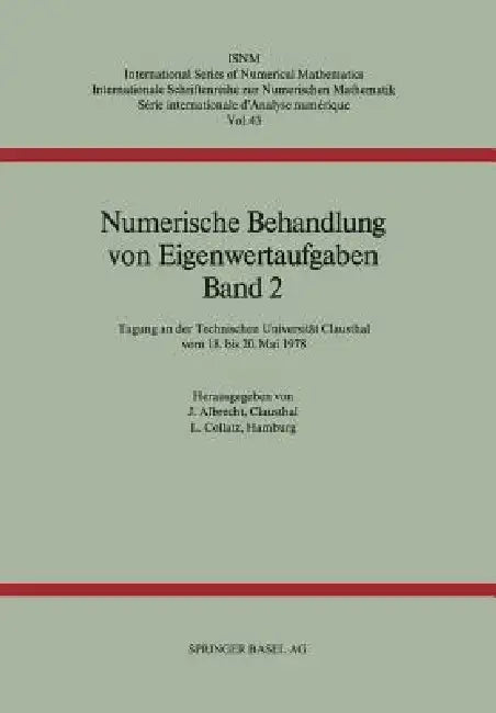 Buy Numerische Behandlung Von Eigenwertaufgaben Band 2 (English, Albrecht | Collatz) Online at Best Price - BookBajar