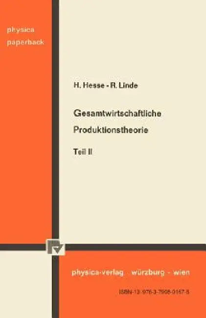 Buy Gesamtwirtschaftliche Produktionstheorie (English, H. Hesse | R. Linde) Online at Best Price - BookBajar