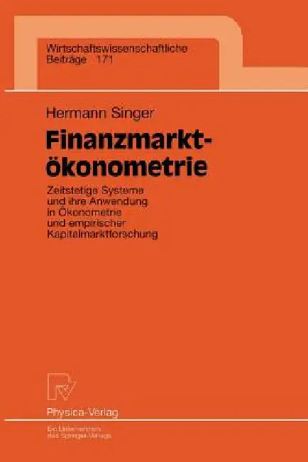 Buy Finanzmarktökonometrie (English, Hermann Singer) Online at Best Price - BookBajar
