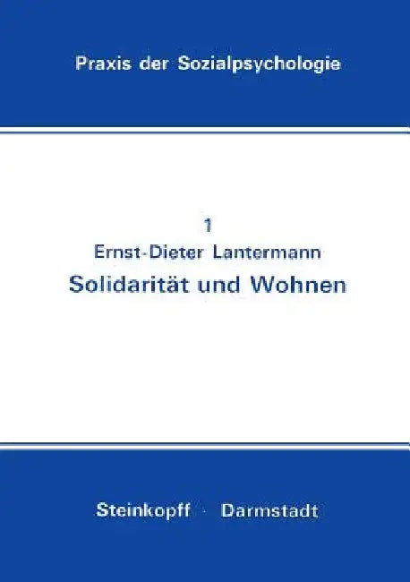 Buy Solidarität Und Wohnen (English, Ernst-Dieter Lantermann) Online at Best Price - BookBajar