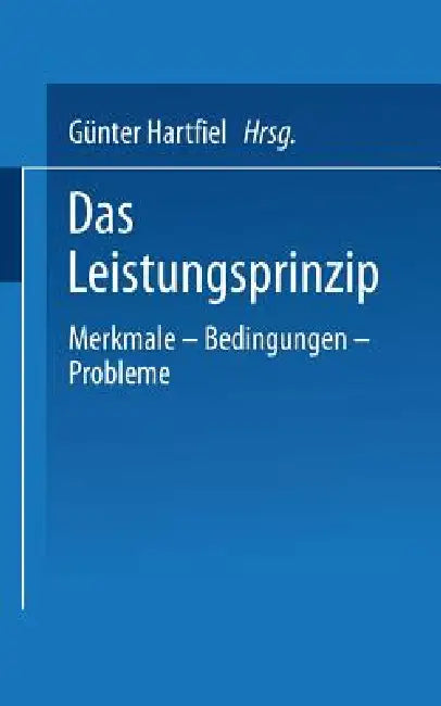 Buy Das Leistungsprinzip (English, Günter Hartfiel) Online at Best Price - BookBajar