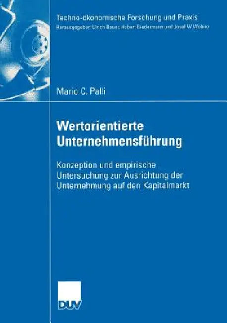Buy Wertorientierte Unternehmensführung (English, Mario C. Palli) Online at Best Price - BookBajar