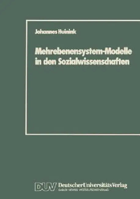 Buy Mehrebenensystem-Modelle in Den Sozialwissenschaften (English, Johannes Huinink) Online at Best Price - BookBajar