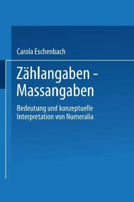 Buy Zählangaben -- Maßangaben (English, Carola Eschenbach) Online at Best Price - BookBajar