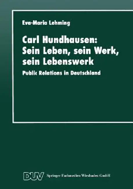 Buy Carl Hundhausen (English, Eva-Maria Lehming) Online at Best Price - BookBajar