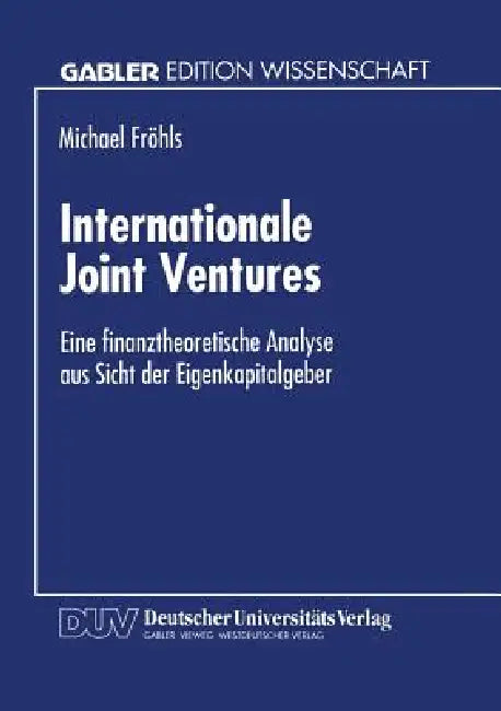 Buy Internationale Joint Ventures (English, Michael Fröhls) Online at Best Price - BookBajar