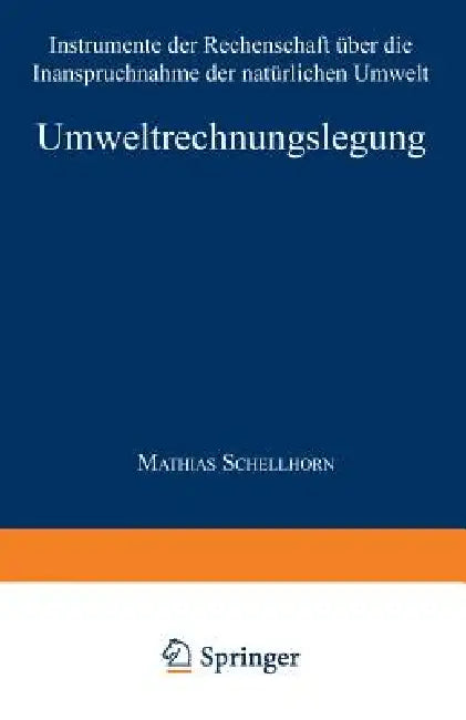 Buy Umweltrechnungslegung (English, Matthias Schellhorn) Online at Best Price - BookBajar