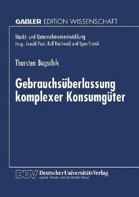 Buy Gebrauchsüberlassung Komplexer Konsumgüter (English, Thorsten Bagschik) Online at Best Price - BookBajar