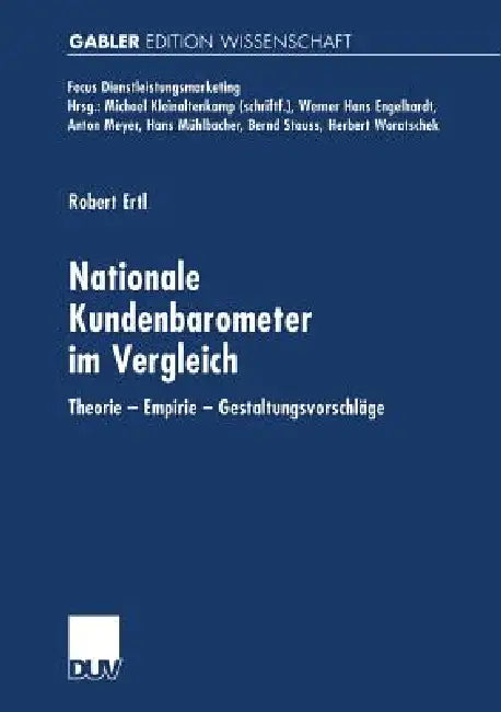 Buy Nationale Kundenbarometer Im Vergleich (English, Robert Ertl) Online at Best Price - BookBajar