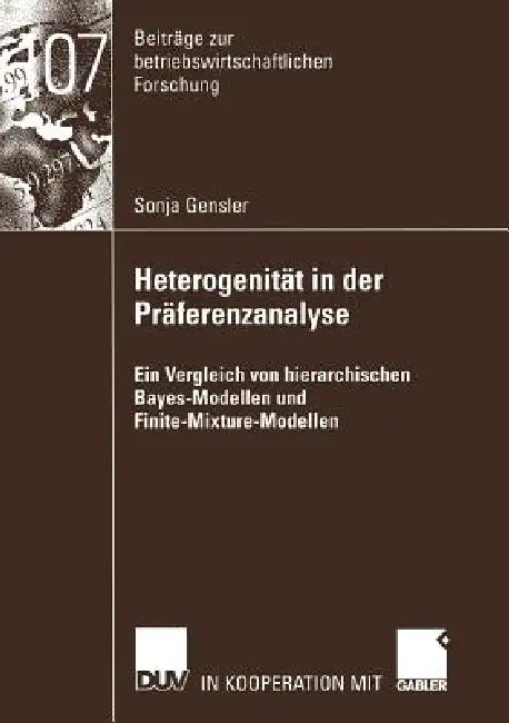 Buy Heterogenität in Der Präferenzanalyse (English, Sonja Gensler) Online at Best Price - BookBajar