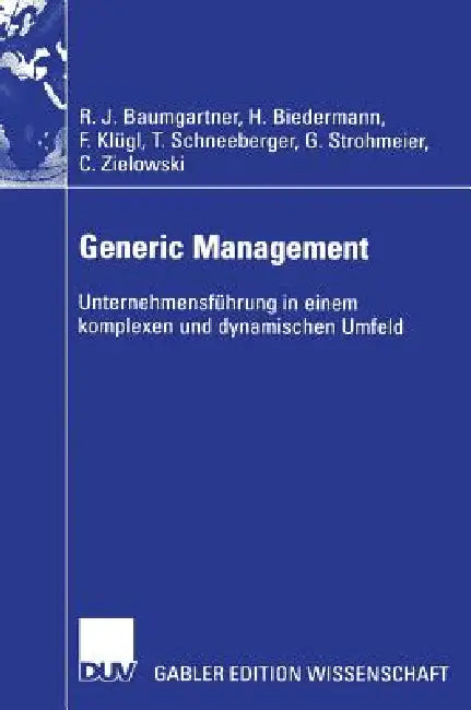 Buy Generic Management (English, Rupert Baumgartner | Hubert Biedermann | Franz Klügl) Online at Best Price - BookBajar