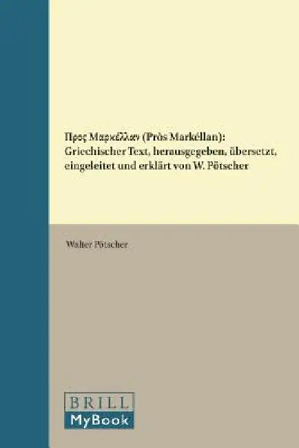 Buy Porphyrios, Προς Μαρκέλλαν (Pròs Ma (English, Walter Pötscher) Online at Best Price - BookBajar