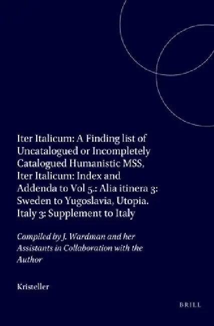 Buy Iter Italicum (English, Kristeller) Online at Best Price - BookBajar