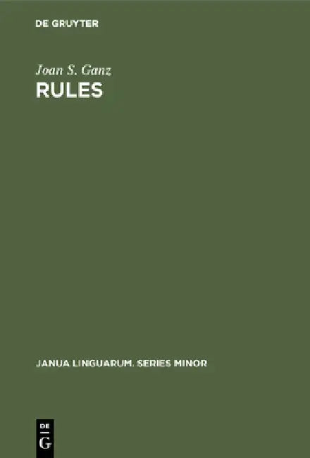 Buy Rules (English, Joan S. Ganz) Online at Best Price - BookBajar