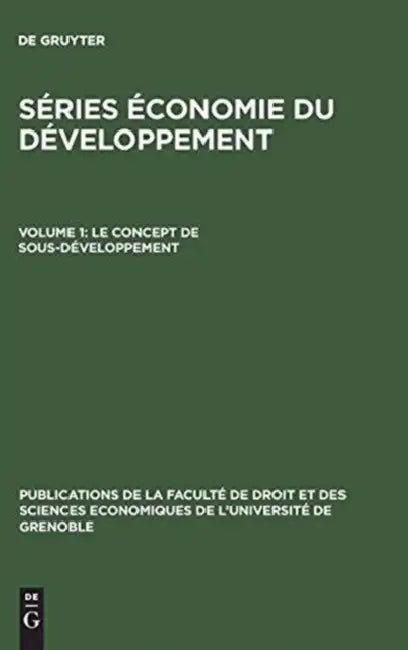 Buy Le concept de sous-développement (English, de Gruyter) Online at Best Price - BookBajar