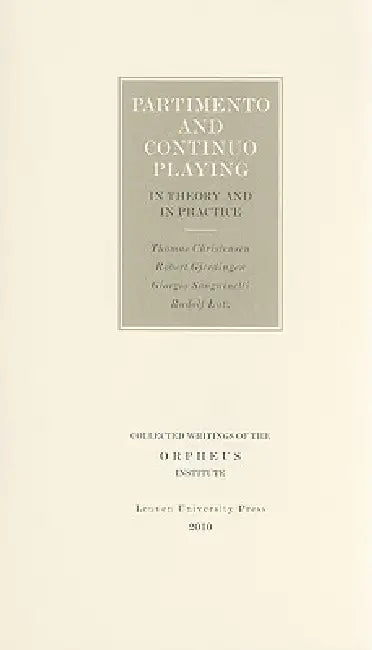 Buy Partimento and Continuo Playing in Theory and in Practice (English, Thomas Christensen | Robert Gjerdingen | Rudolf Lutz) Online at Best Price - BookBajar